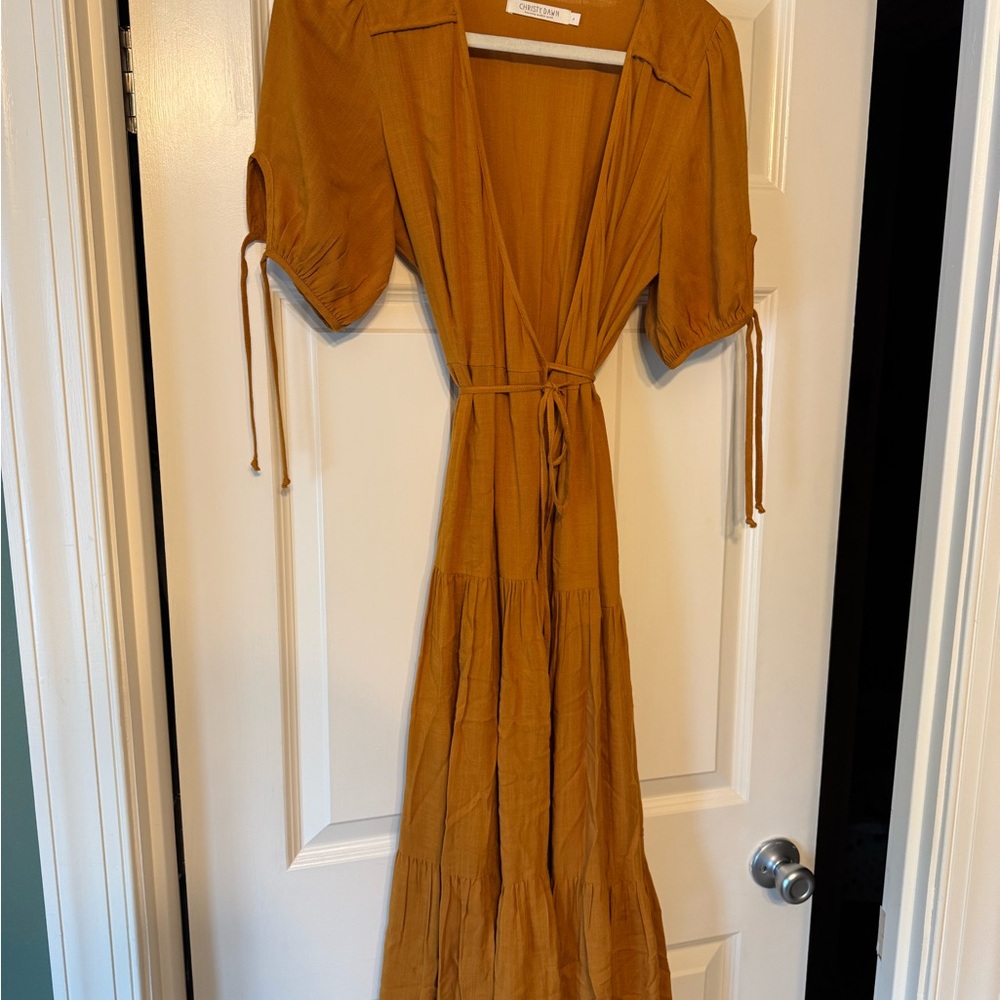 Christy Dawn rust Wrap Dress